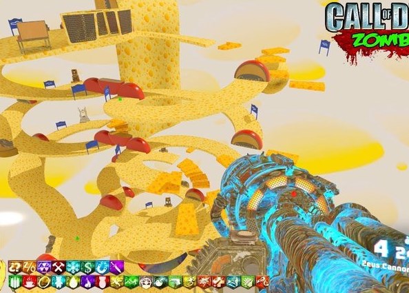 Cheese Cube (Black Ops III custom map) recompiled: screenshot of the browser version in play
