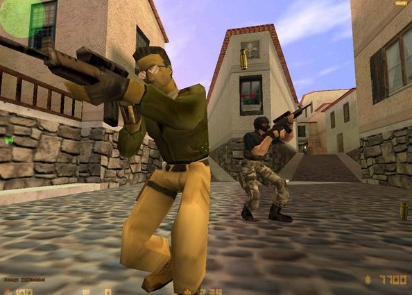 Screenshot of Counter-Strike 1.6 running in the browser