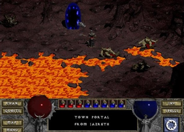 Screenshot of Diablo running in the browser