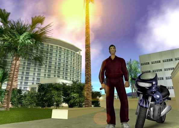 Screenshot of Grand Theft Auto: Vice City (reVC) running in the browser