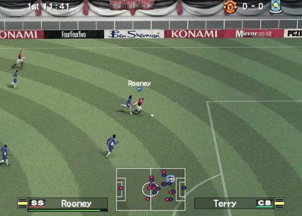 Screenshot of Pro Evolution Soccer 6 running in the browser