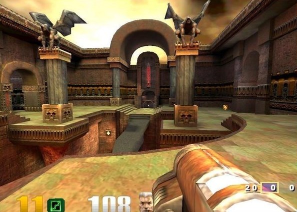 Screenshot of Quake III Arena running in the browser