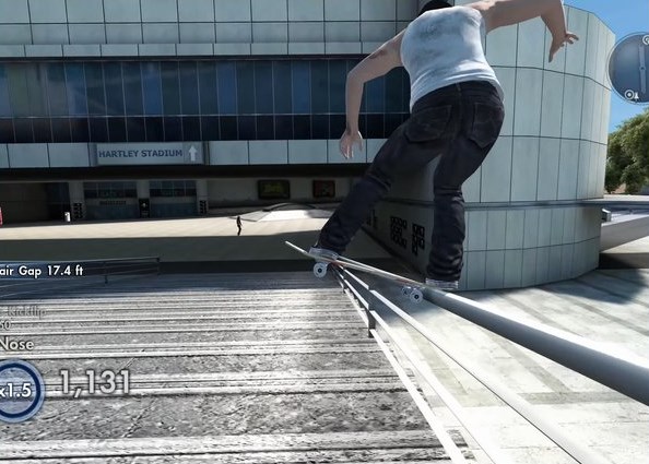 Screenshot of Skate 3 (fan game page) running in the browser