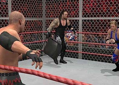 WWE SmackDown! vs. RAW recompiled: screenshot of the original game in play